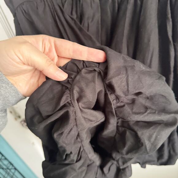 Hello Molly Volume Please Mini Dress Linen Blend Black Bubble Skirt Size 8 Eight - Picture 15 of 15